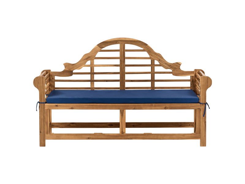  Banc avec coussin d'assise marlboro 180 cm acacia bleu  - Conforama A