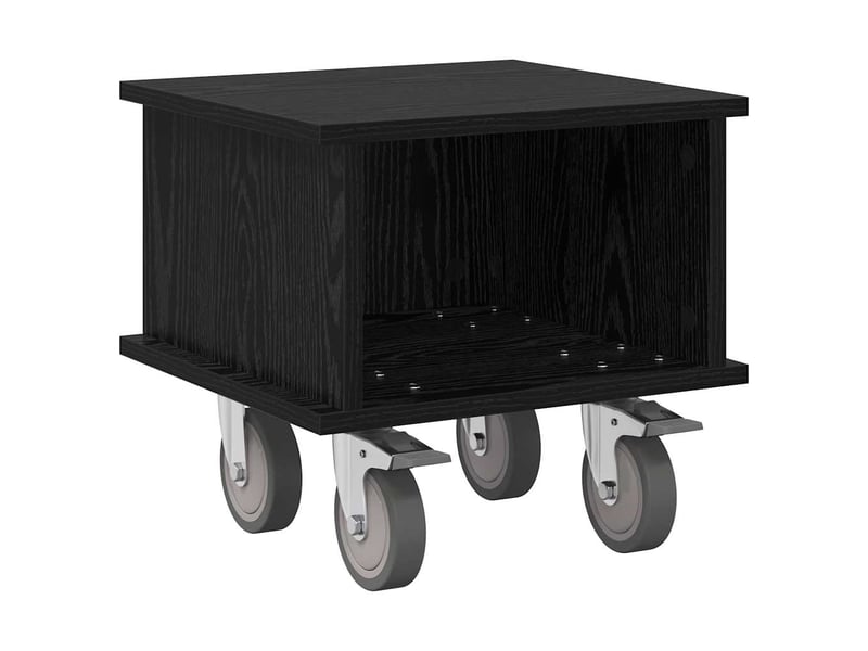 Meuble tv - banc tv - meuble de rangement 37 x 35 x 35 cm chêne noir bois d'ingénierie  - Conforama A