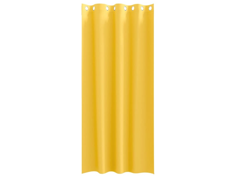  Lot de 2 rideaux occultants, rideaux black-out avec anneaux jaune moutarde polyester cf44681  - Conforama D