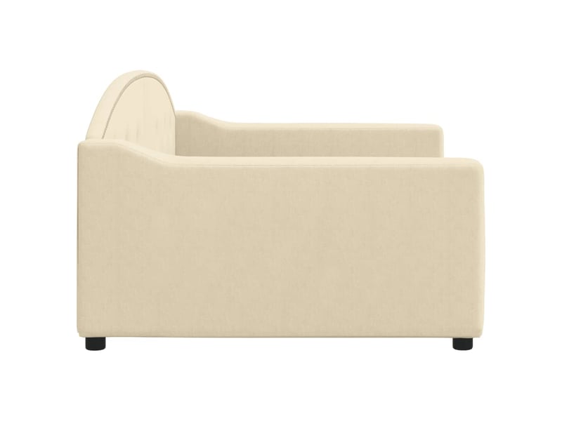 Lit simple- lit adulte -  lit de repos crème 100x200 cm tissu  - Conforama C