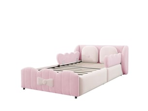 Lit coffre 90x200 cm <strong></strong> <strong></strong> coloris rose
