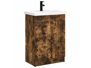 Ensemble de mobilier de salle de bain chêne fumé shl5196