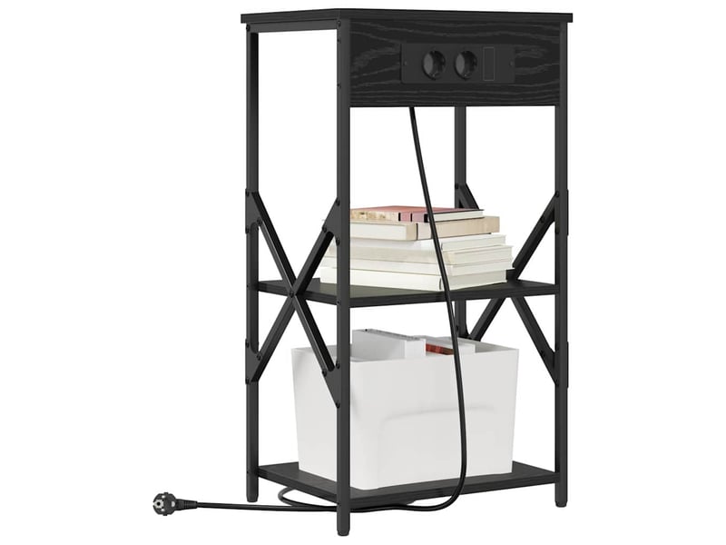  Table de chevet - cabinet de chevet - table de nuit chêne noir 41 x 31 x 76 cm bois d'ingénierie  - Conforama B