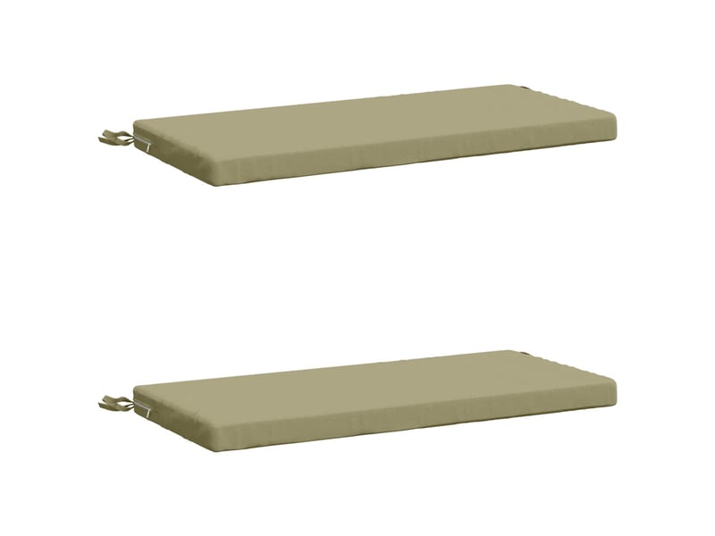 Lot de 2 coussins de banc, coussins d'assise soest 100 % polyester vert clair cf56858  - Conforama A