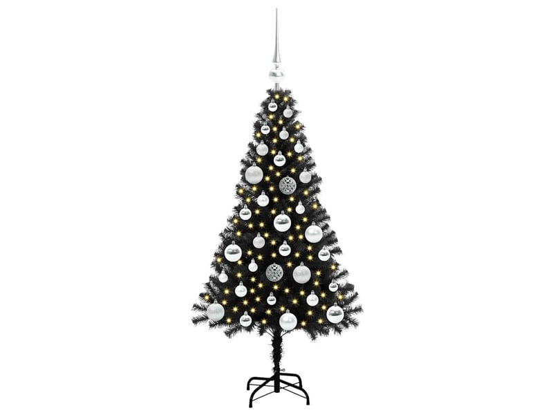  Sapin de noël, arbre de noël noir 120 cm pvc cf61546  - Conforama C