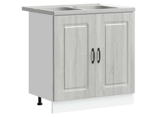 Meuble de rangement, armoire de cuisine kalmar gris sonoma 80x46x81,5cm