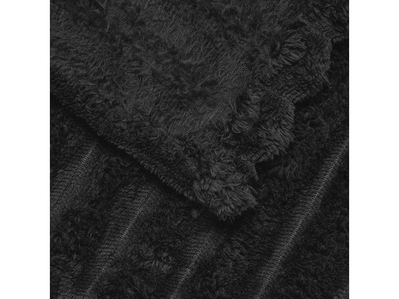  Plaid canapé noir 200x150 cm 0.8 kg polaire  - Conforama E