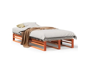 Lit simple 90x200 cm    coloris marron