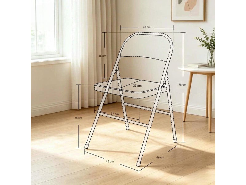  Lot de 6 chaises pliantes rembourrées en polyester noir T5828P571991 - Conforama C