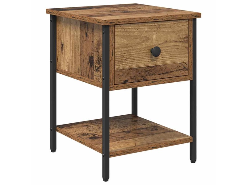  Table de chevet - cabinet de chevet - table de nuit 2 pièces bois ancien 34 x 35,5 x 45 cm  - Conforama E