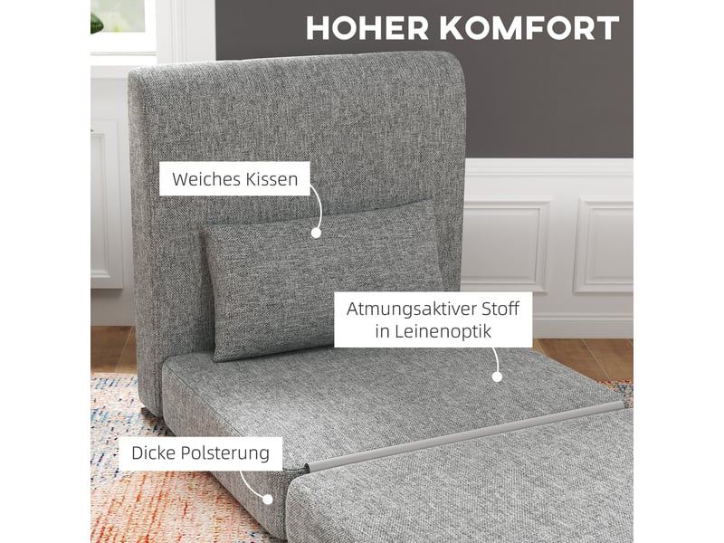  Fauteuil convertible pliant 1 place structure métal gris 80x75x74 cm  - Conforama D