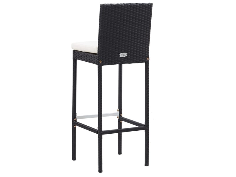  Ensemble de bar 5 pièces résine tressée et bois d'acacia noir 02_0013351  - Conforama E