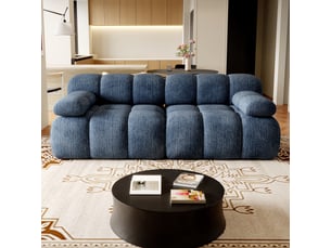 Canapé droit compressé fixe <strong></strong> <strong>OPULERANE TRADING LTD</strong> 2 places Polyester