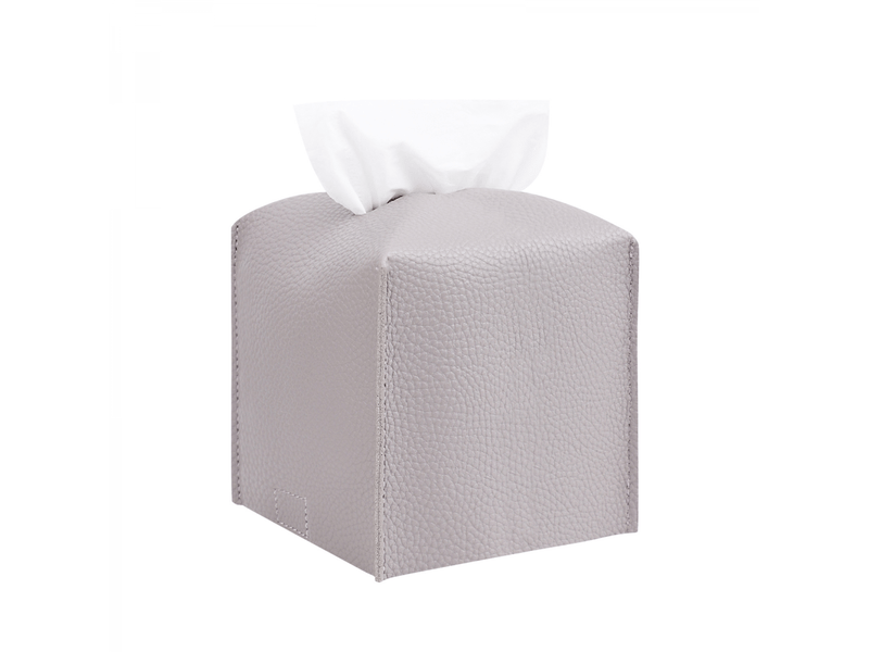Boîte à mouchoirs carrée en cuir pour salle de bain, coiffeuse, table de chevet, bureau (12,7 x 12,7 x 12,7 cm, gris) - Conforama A