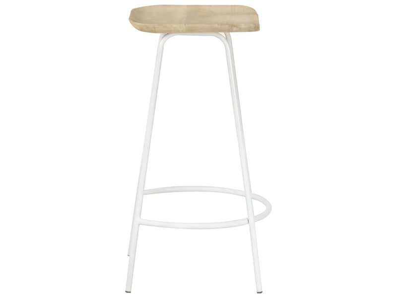  Lot de 2 tabouret de bar, chaise de bar bois de manguier massif  - Conforama E