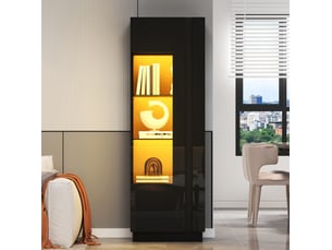 Vitrine coloris noir VIVRYN - 60 cmx180 cm