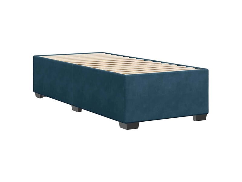  Lit simple- lit adulte -  cadre de lit sans matelas bleu 90x200 cm velours  - Conforama B