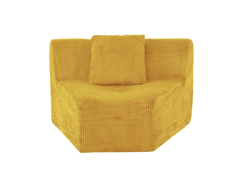  Canapé modulable, canapé 4 places, sans montage, format compressé, mobilier pour espace de vie, en velours tricoté  - Conforama B