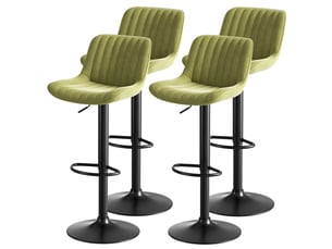 tabouret de bar assise réglable en hauteur <strong>HAUSS SPOLE</strong> - vert hauteur d'assise 63 cm vendu Par 4