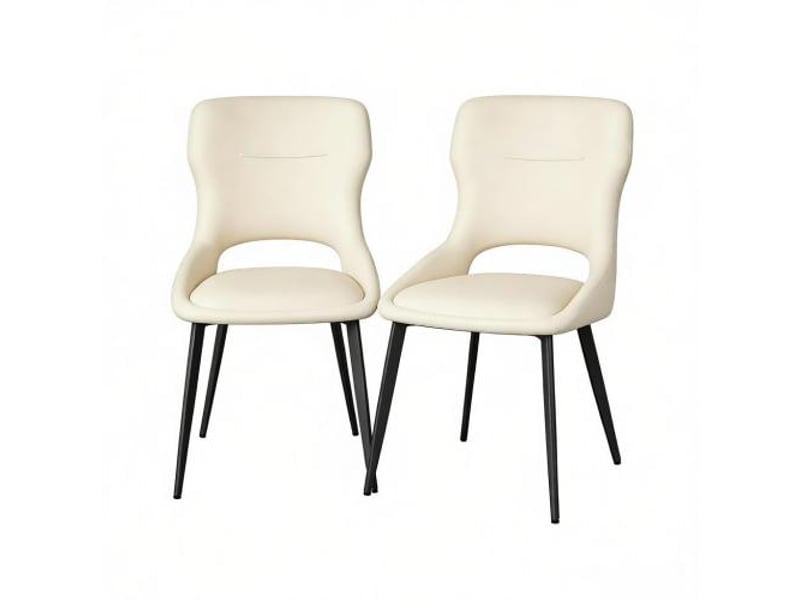  Chaise d'accent moderne rembourrée - lot de 2, salon et salle à manger, style contemporain  - Conforama A