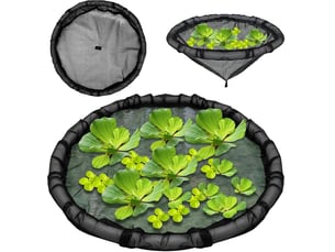 Île flottante de protection pour plantes – panier rond avec filet fin, barrière anti-poissons pour bassin et étang-35cm