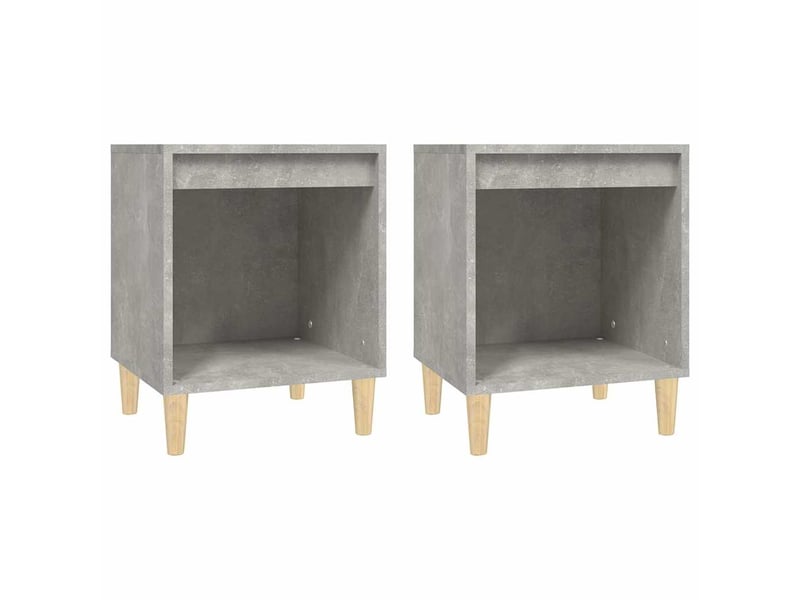  Lot de 2 tables de chevet - cabinet de chevet - table de nuit gris béton 40x35x50 cm  - Conforama A