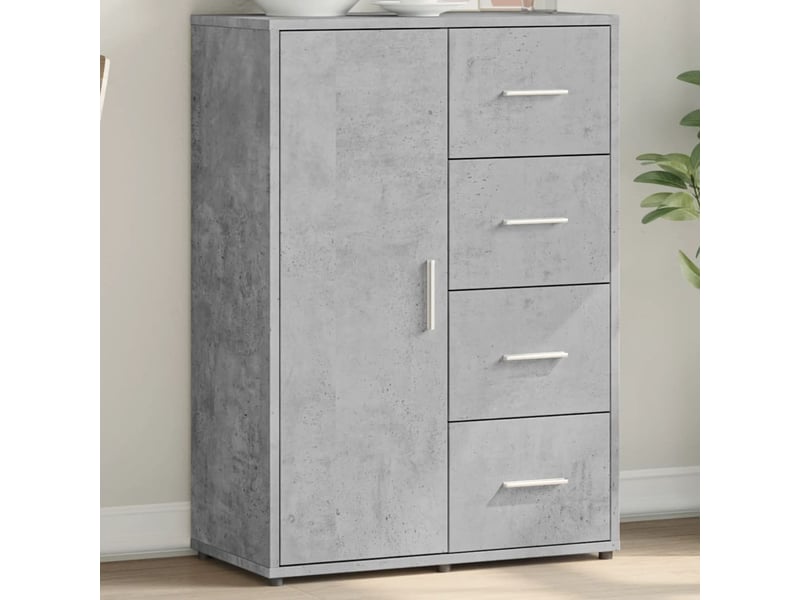  Buffet - bahut - meuble de rangement gris béton 60x31x84 cm bois d'ingénierie  - Conforama B