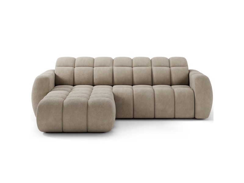  Canapé d'angle électrique fanoti 3 places beige – angle gauche – version 2  - Conforama A