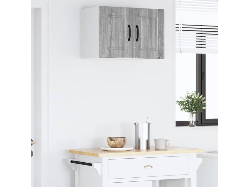 Meuble mural de cuisine, armoire de cuisine gris sonoma 60x31x40cm - Conforama D