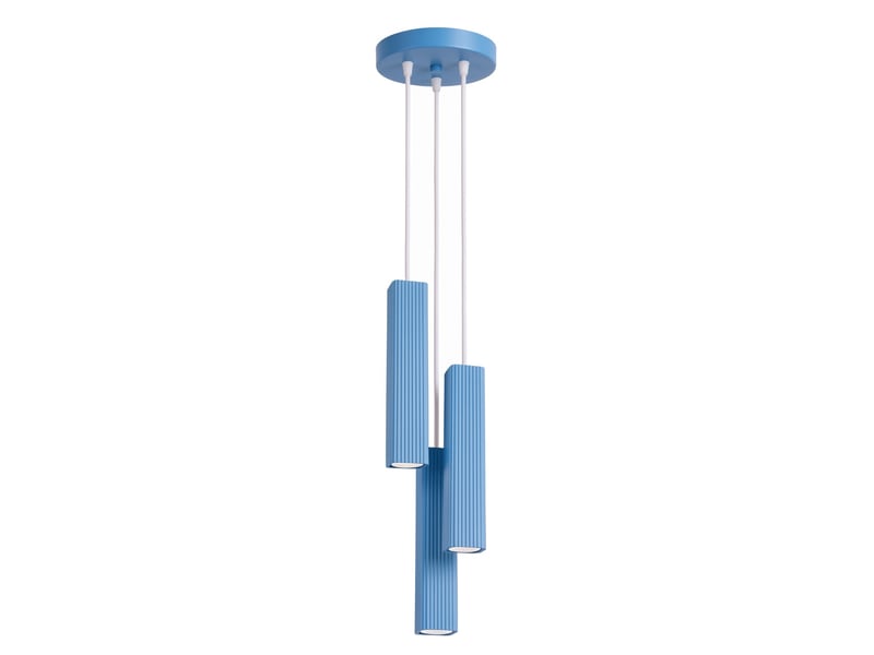  Suspension rayo 3p azur aluminium moderne 108x20x20cm SL.3297 - Conforama A