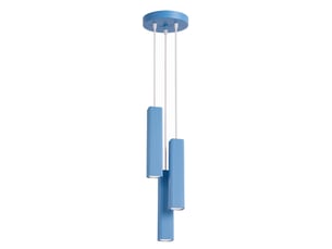 Suspension rayo 3p azur aluminium moderne 108x20x20cm