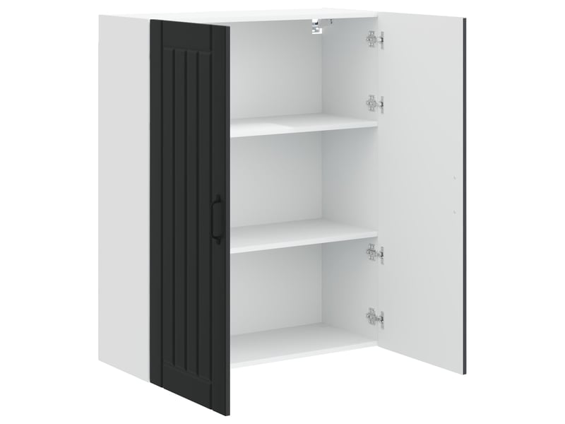  Meuble mural de cuisine, armoire de cuisine noir 80x31x100cm bois d'ingénierie shl9736  - Conforama E