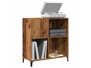 Armoire à disques, armoire de rangement vieux bois 84,5x38x89 cm bois d'ingénierie shl5220