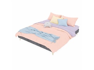 Lit 2 places 160x200 cm HAUSS SPOLE   coloris gris