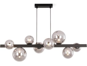 Zmh suspension salle à 8 flammes g9 boule de verre rétro 174 cm lampe à suspendre pour cuisine