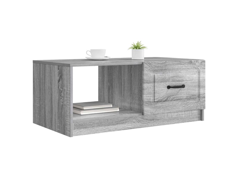  Table basse - table de salon - table à thé sonoma gris 90 x 50 x 37 cm bois d'ingénierie  - Conforama C