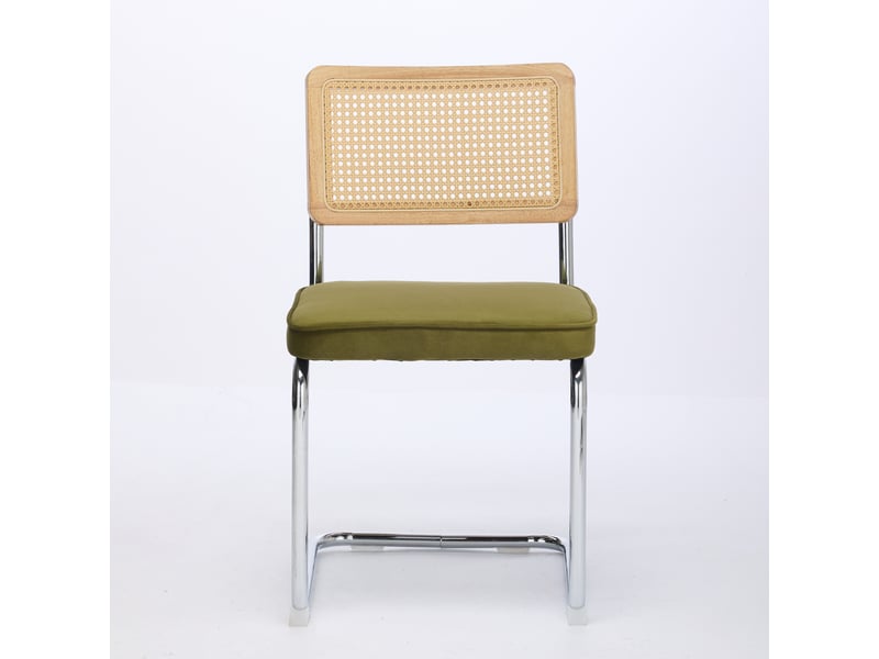  Lot de 2 chaises de salle à manger en velours vert olive W3223P339311 - Conforama A