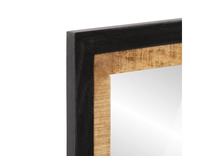  Miroir de salle de bain, miroir de toilette 55x1x60cm verre et bois massif manguier cf62485  - Conforama D