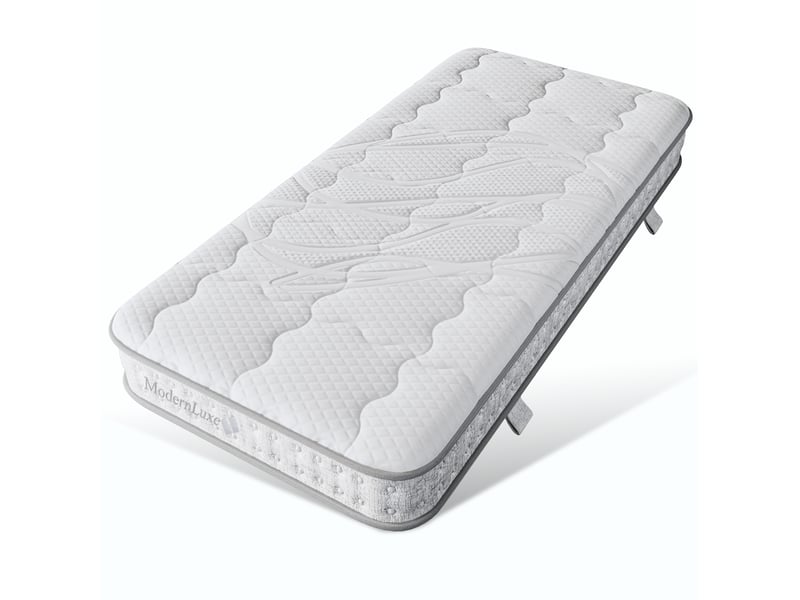  Matelas 90x200 cm 7 zones h3, épaisseur 15 cm, mousse froide et ressorts ensachés, respirant, blanc  - Conforama W