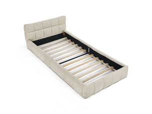 Lit 2 places 90x200 cm BEAOK coloris beige