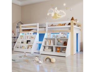 Lit mezzanine 90x200 cm <strong></strong>  <strong>OPULERANE TRADING LTD</strong> coloris blanc