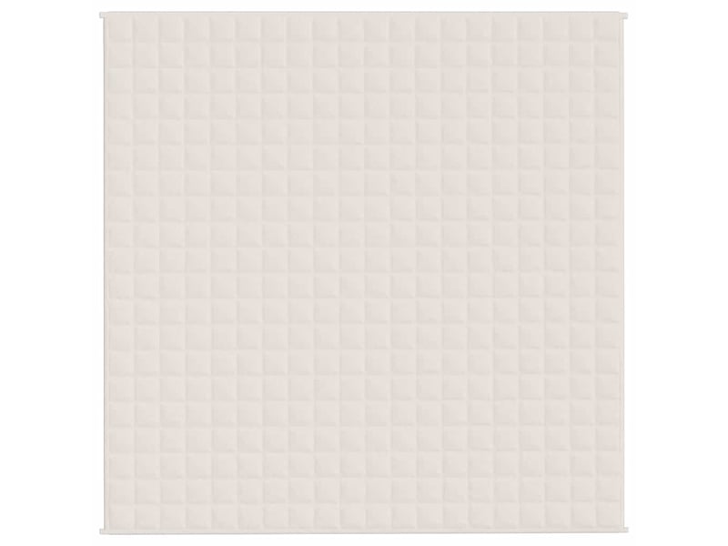  Couverture lestée adulte crème clair 200x200 cm 13 kg tissu shl28668  - Conforama C