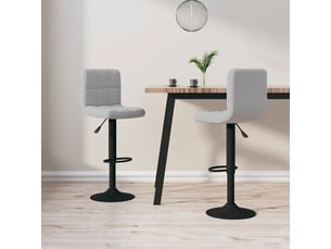 Lot de 2 tabouret de bar, chaise de bar gris clair velours shl38648