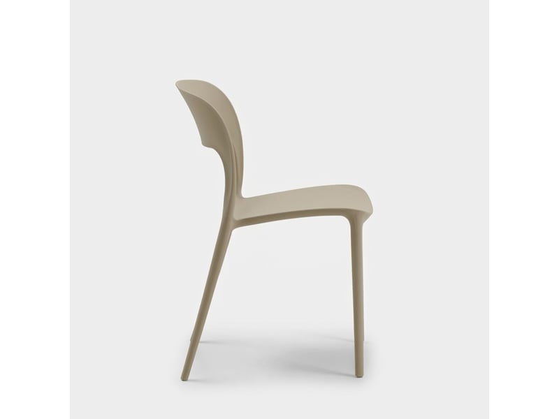  Lot de 2 chaises de salle à manger empilables numana - beige  - Conforama D