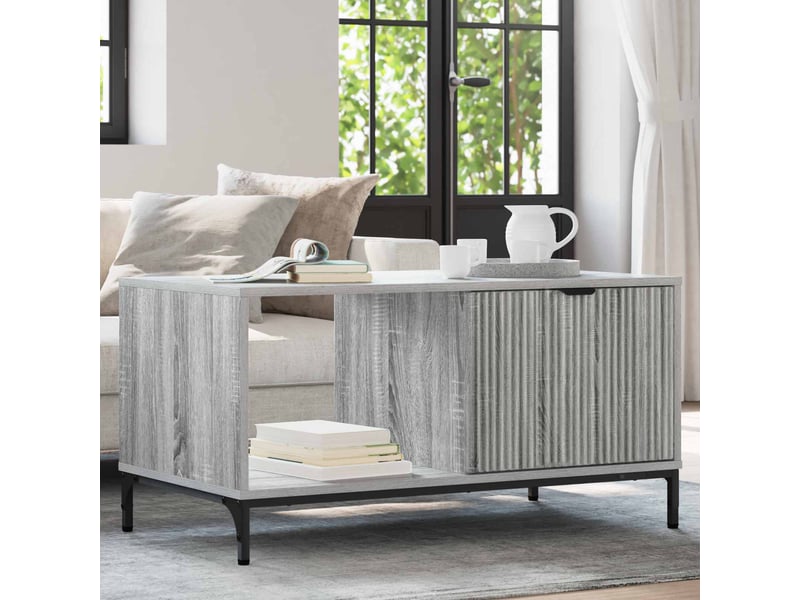  Table basse - table de salon - table à thé gris sonoma 90 x 49 x 46 cm bois d'ingénierie  - Conforama B