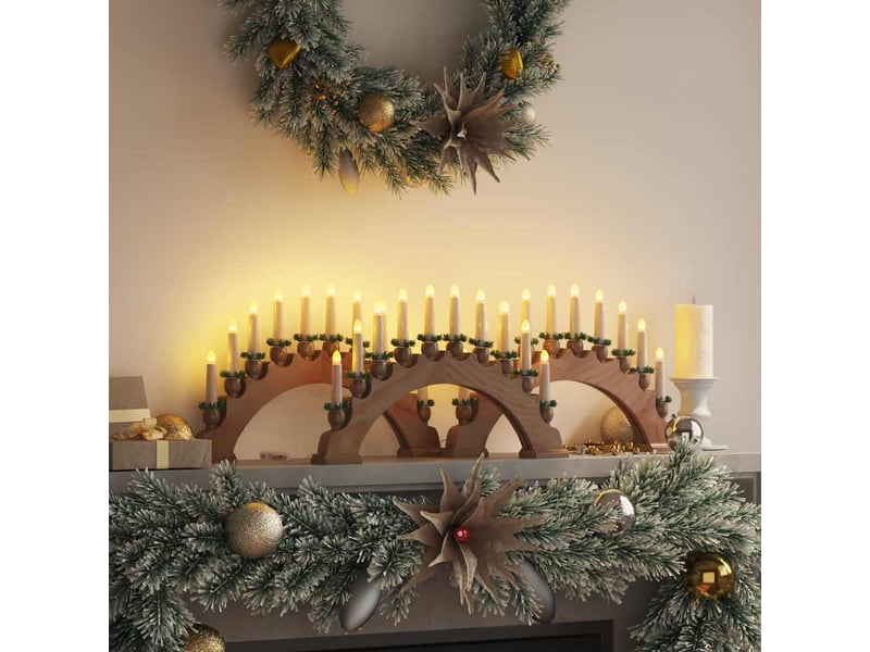 Arche de bougies de noël avec 10 bougies led 3 pc led cf62116 - Conforama B