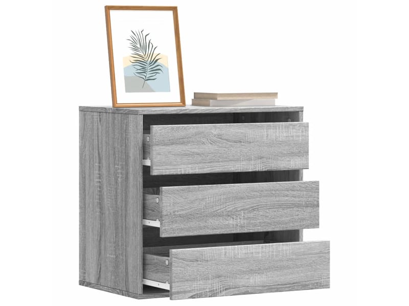  Commode chambre adulte, commode d'angle sonoma gris 60x41x58 cm bois d'ingénierie  - Conforama B