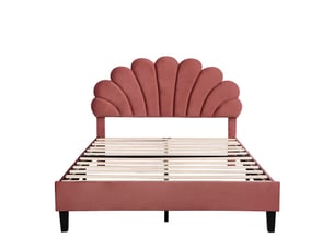 Lit simple 140x200 cm MAISONORA   coloris rouge