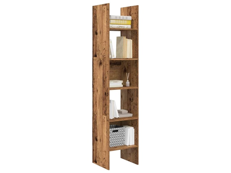 Bibliothèque 5 niveaux, armoire à livres 40 x 35 x 180 cm bois d'ingénierie shl1662 - Conforama C