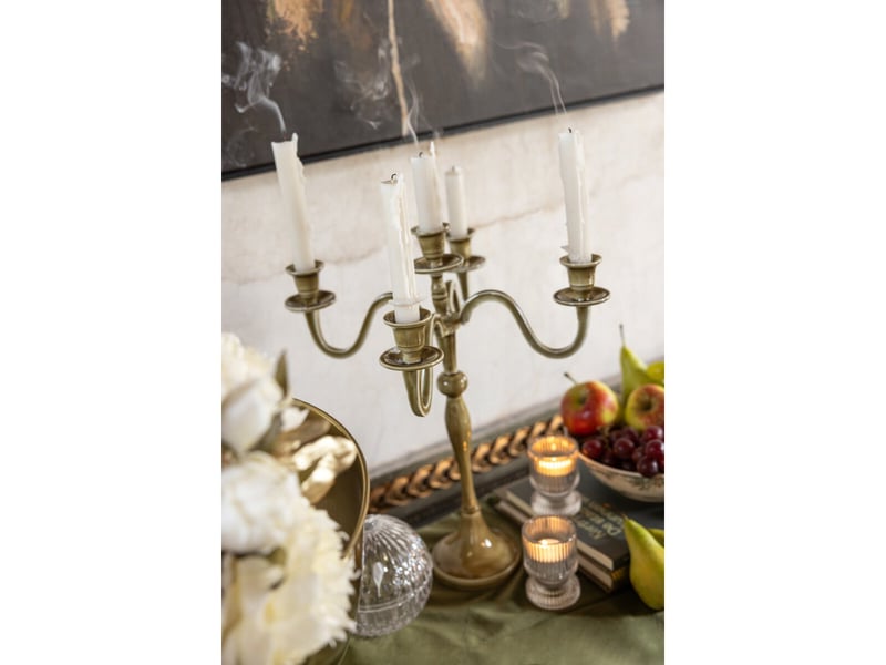  Chandelier 5 branches colette 42cm vert olive  - Conforama C